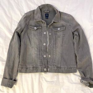 gap grey denim jacket